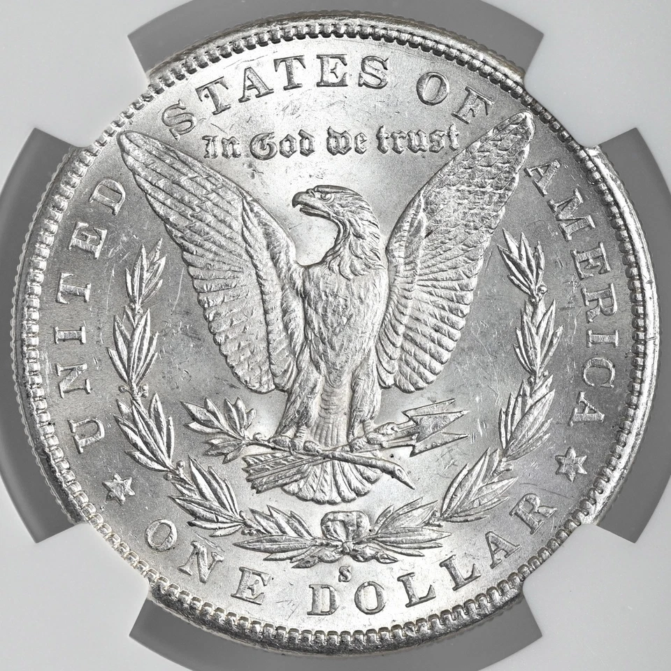 1880-S $1 MORGAN SILVER DOLLAR "SAN FRANCISCO MINT" NGC MS61 #8675095-002 - Image 3 of 4