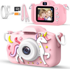Unicorn Kids Camera for Girls Age 3-12, Selfie Camera for Girls, 1080P HD Kids V