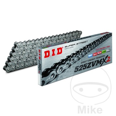 DID X-Ring Kette 525 ZVMX2 108 525/108 passend für Aprilia RSV 1000 Mille 1999-2005
