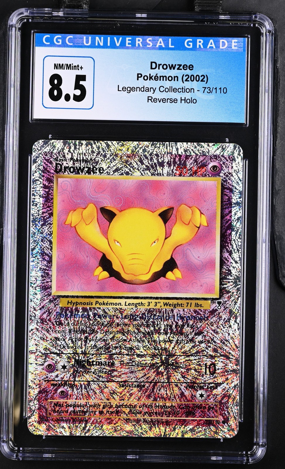 DROWZEE 73/110 REVERSE HOLO LEGENDARY COLLECTION POKEMON CGC 8.5 (New Label 9)