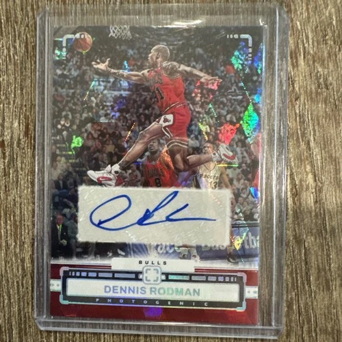 New ListingDennis Rodman Auto Base Variation 2023-24 Panini Photogenic Chicago Bulls #119