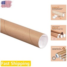 Heavy Duty 3x20" Kraft Mailing Tubes 24pk Fibreboard Shipping Document Storage