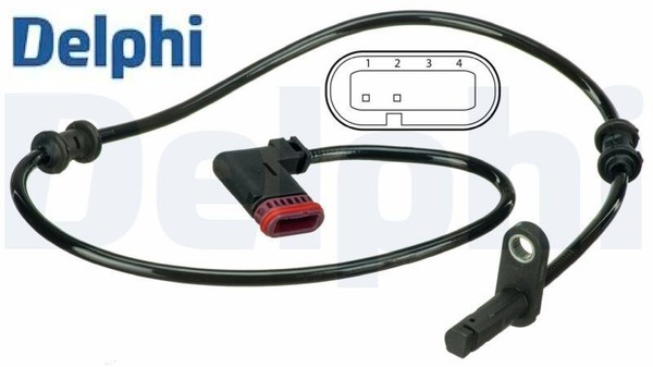 Delphi SS20502 Sensor FüR Raddrehzahl ABS Sensor Raddrehzahl FüR Mercedes-Benz-image