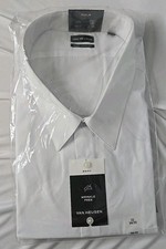 Van Heusen Men's Big Fit Wrinkle Free Poplin Solid Dress Shirt - White 22 34/35