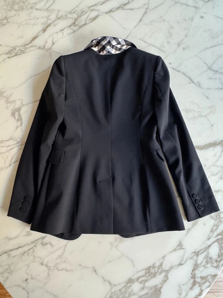Traje bootleg negro Burberry 2010 vintage Reino Unido talla 6/EE. UU. talla 4 cinturón inc