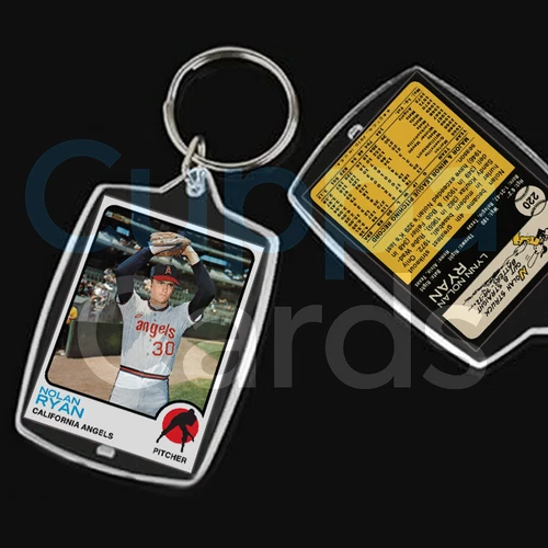 Nolan Ryan, 1973 Topps Baseball #220 | Mini Sports Card Keychain