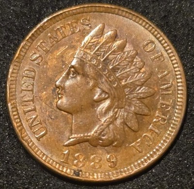 1889 Indian Head Penny - Nice Details Coin *Dents & Dings*
