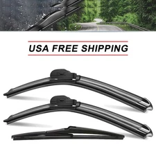 SOCOOL 24"17"12" Front Rear Wiper Blades Fit for 2012-2006 Toyota RAV4, 3pcs