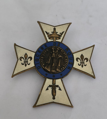 Abzeichen Prozessionskreuz der Diözese Rouen Notre Dame de Bon Secours /YY55