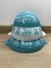 Vtg Pyrex Amish Butterprint Cinderella Bowls, Set of 3 Nesting Bowls 441 443 444