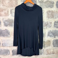 Cuddl Duds Women's Softwear with Stretch Cowl Neck Tunic Black Small Layer Long