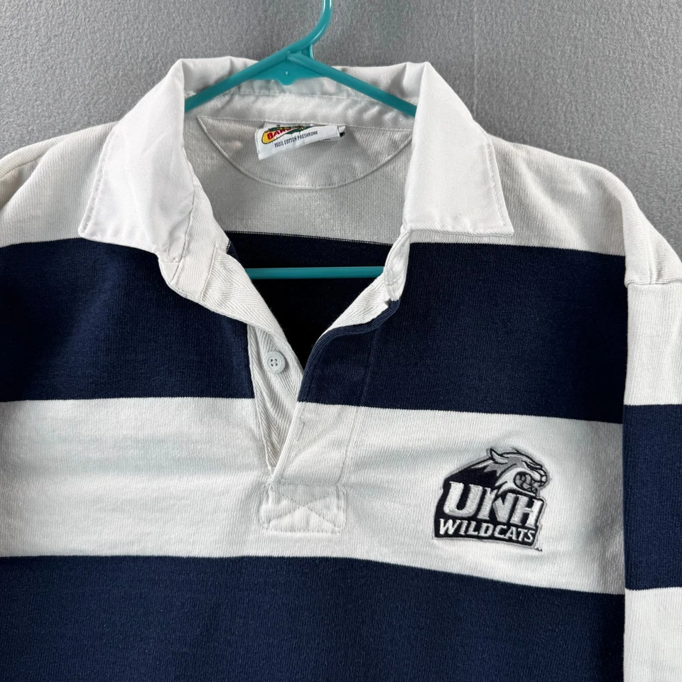 University of New Hampshire Wildcats Rugby Shirt Mens Small Heavy Cotton UNH Y2K - Image 2 of 4