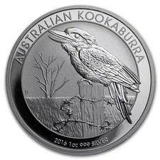 Australia Kookaburra 1 oz  Non-Magnetic Silver Bullion Coin In Mint Capsule