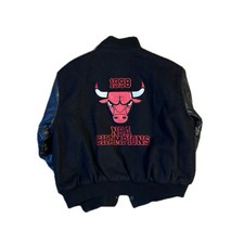 Vintage 90 s Chicago Bulls Championships Varsity Jacket Size 14 Women s Small