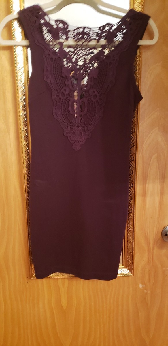 forever 21 purple bodycon dress NEW Forever 21 Purple Silk Satin Colorblock Twisted Cutout Midi Bodycon Dress S