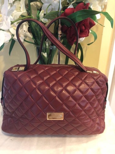 ANNA LUBLIN QUITLED SATCHEL BAG PURSE   (PU700