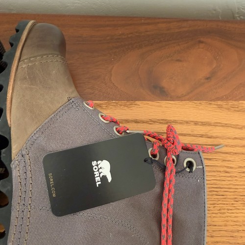 Bota de cuña oculta de cuero Sorel PDX talla 6 gris marrón - Imagen 6 de 11