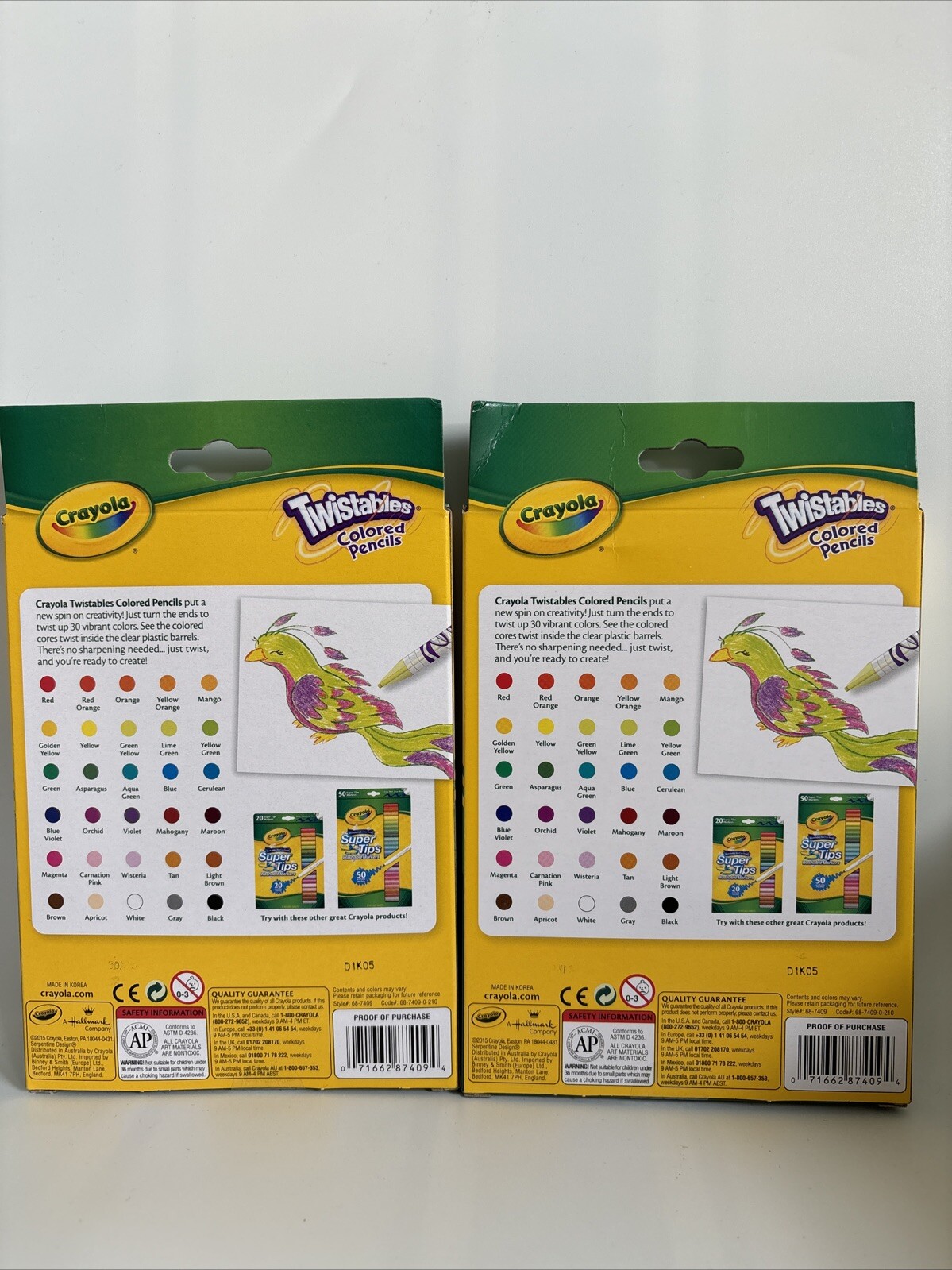 Crayola Twistable Colored Pencils Class School Supplies 30ct Lot 2 - 60 Total