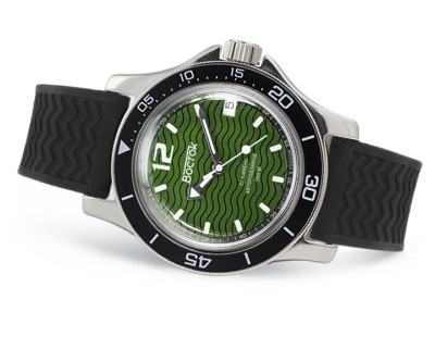 VOSTOK AUTOMATIK WOSTOK DIVER TAUCHERUHR  13041A GREEN 20 ATM DE