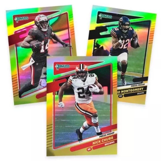 2021 Donruss Football HOLO PREMIUM Set Gold PRESS PROOF 1-250 *PICK YOUR CARD* - Image 3 of 3