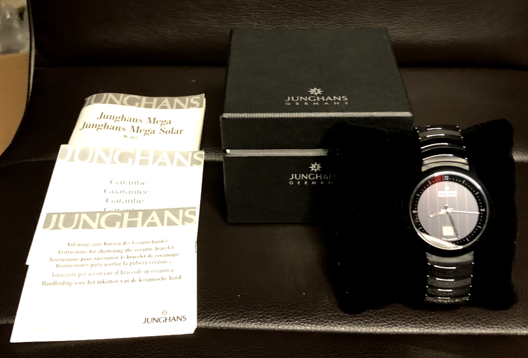 JUNGHANS Mega Solar Ceramic W615 Serie 2 FULL SET OVP Top Gepflegt