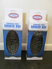 Set of 2 Kingsford Stainless Steel Smoker Boxes Turns Grill into a BBQ Smoker