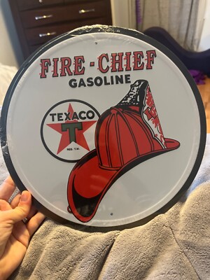 Texaco Fire Chief Gasoline Motor Oil Retro Wall Decor Metal Tin Sign ...