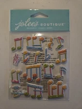 Jolee’s Boutique MUSIC NOTES REPEATS PASTEL Scrapbooking Stickers 