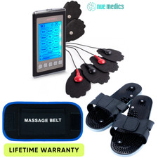 Tens Unit Muscle Stimulator Full Body Massager Combo Set Slippers Massager Belt