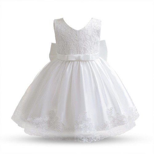 Newdeve Baby-Girls Lace Beads Infant Toddler White Christening Gowns