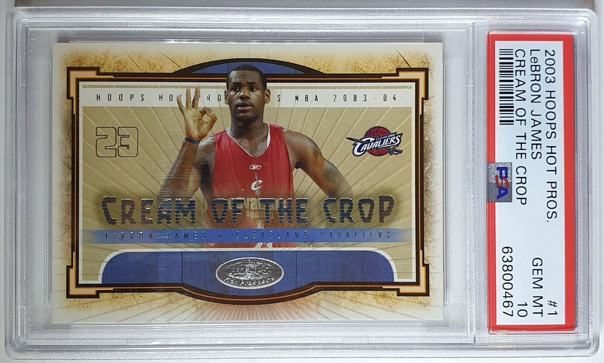 2003 Hoops Lebron James Rookie #1 Hot Prospects Cream of the Crop