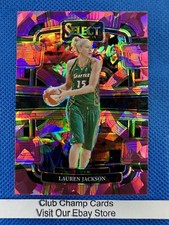 2024 #89 Lauren Jackson Panini WNBA Select Concourse Pink Ice Prizm Storm