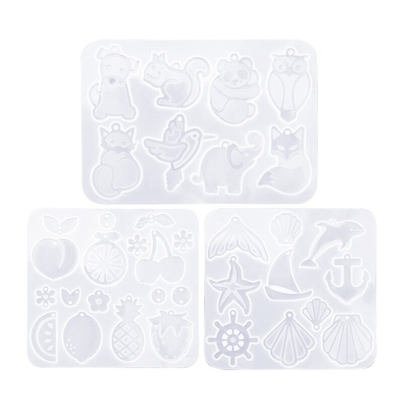 DIY Animal Fruit Epoxy Earrings Silicone Mold for Resin Crafts