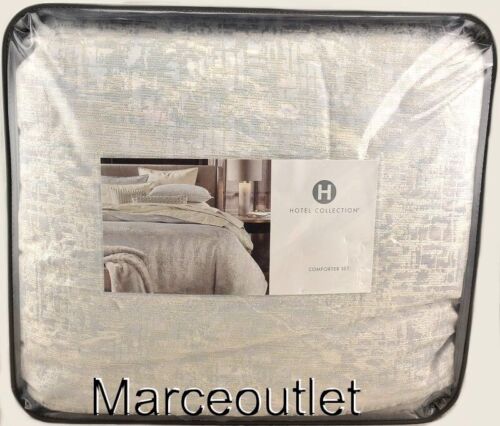 Hotel Collection Iridescent FULL / QUEEN Comforter & Pillowshams Set Silver