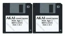 Akai S5000 / S6000 Set of Two Floppy Disks New Age 1 MSV11035