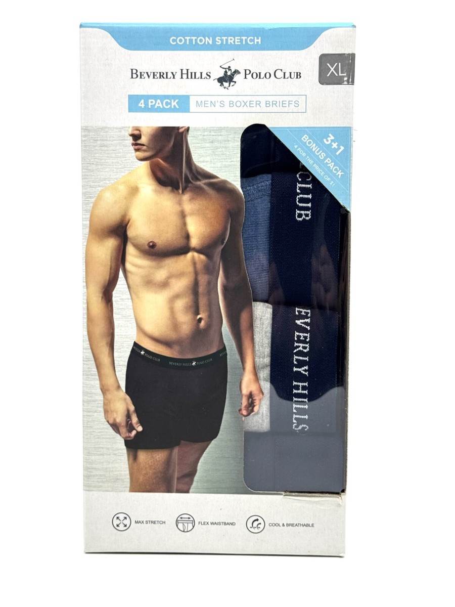 Beverly Hills Polo Club Boxer Briefs Size XL 40-42 Cotton Stretch