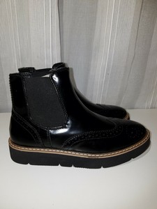 Londres rebelde para Mujer Negro Plataforma Gruesa Botines Negro Pull en  Talla 5 EE. UU. | eBay