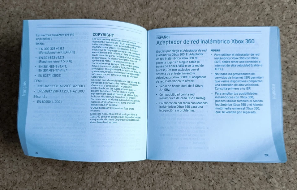 Wireless Network Adaptor Xbox 360 Manual Only G Cond - FREE Shipping Worldwide - Image 4 of 4