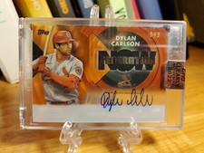2022 Topps Clearly Authentic Dylan Carlson Generation Now Orange Auto /5