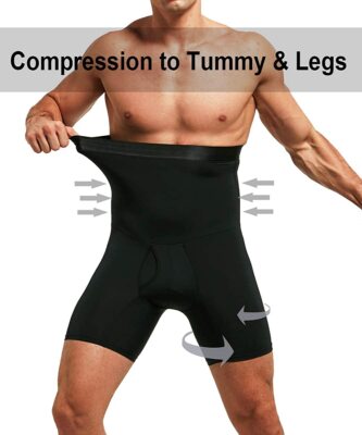 QUAFORT Men's Tummy Control Shapewear Boxer Briefs Spanx Size XXL 40 -44'' Waist