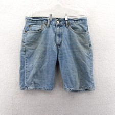 Levis 505 Jean Shorts Mens Size 34x12 Size 34 Blue Cotton Denim Jeans Summer