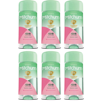6-Pack Lady Mitchum Oxygen Odor Control Antiperspirant & Deodorant, Powder Fresh