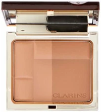 Clarins Bronzing Duo Mineral Powder Compact -03 Dark 0.35oz unboxed
