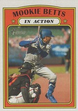 2021 Topps Heritage Mookie Betts #168 In Action {Box 22 D1}