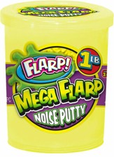 Flarp Mega Flarp 1 LB Tub Noise Putty Ja-Ru Inc. Yellow Fart Noise Making Putty