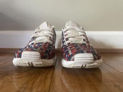Adidas ZX Flux Torsion Size 4 Red Blue Athletic Sneakers Trainers