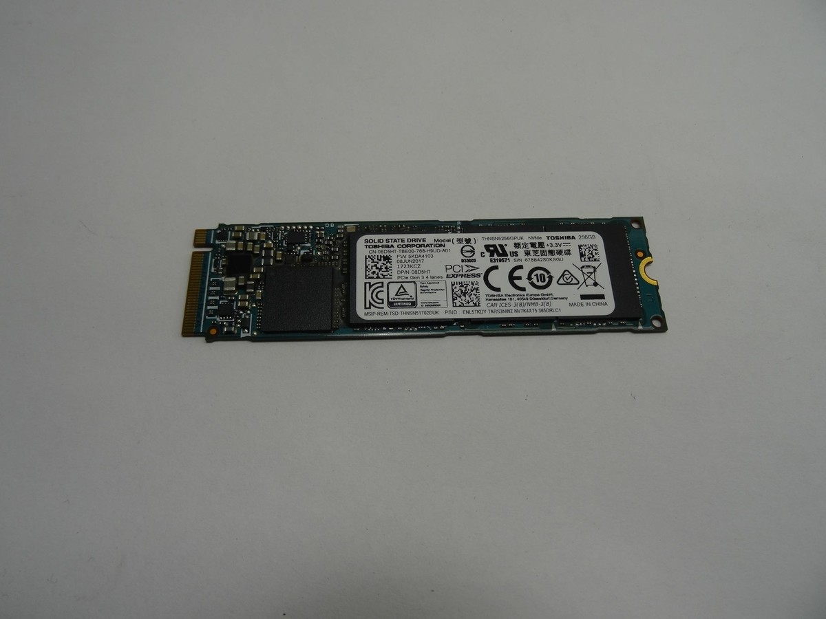DELL TOSHIBA THNSN5256GPUK 256GB NVME PCIE 2280 M.2 SSD DRIVE