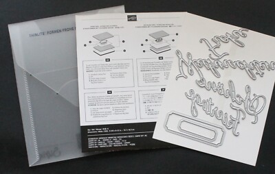 Stampin'Up Thinlits  Frohe Feiertage , Sizzix 148025