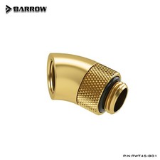8 Pcs Barrow G1/4 Angled 45 Degree Rotary Fitting Male to Female Gold TWT45-B01