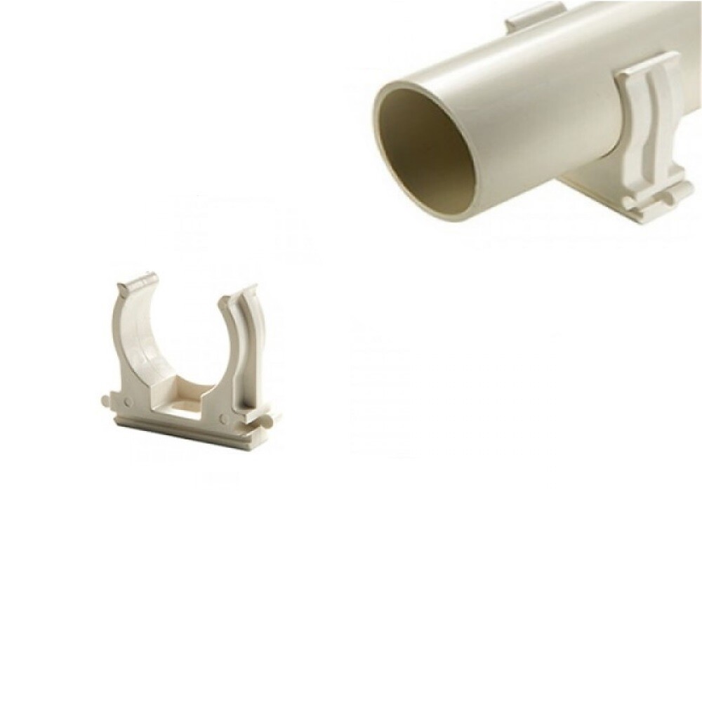 MARLANVIL 10 Clips Fissatubo A Scatto Per Tubo Rigido Grigio – Morsetti Fissaggio 20 Mm - 4